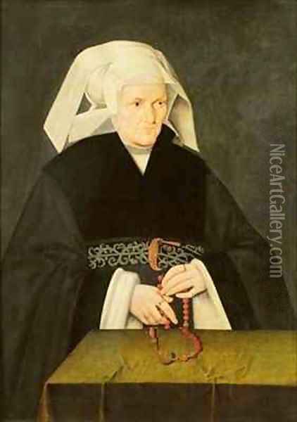 Portrait of a Woman Oil Painting - Bartholomaeus, the Elder Bruyn