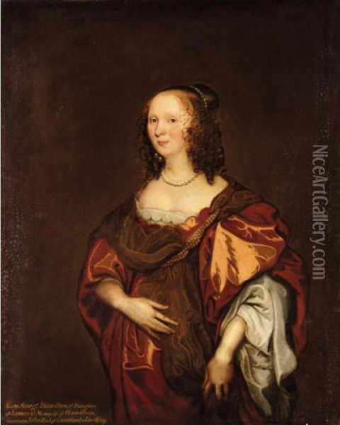 Portrait Of Lady Margaret Hamilton, 2nd Daughter Of James, 2nd Marquis Of Hamilton Oil Painting - Sir Anthony Van Dyck