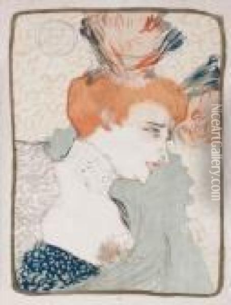Mademoiselle Marcelle Lender En Buste. Oil Painting - Henri De Toulouse-Lautrec