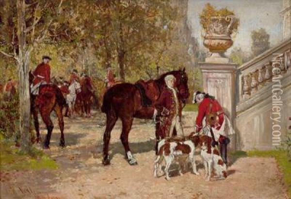 Vor Der Jagd Oil Painting - Wilhelm Velten