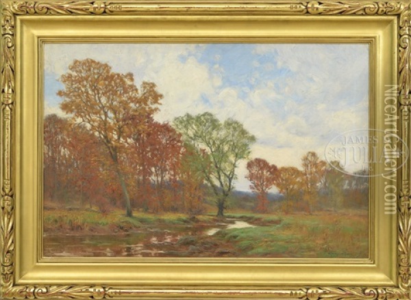 Autumn Stream Oil Painting - William Merritt Post
