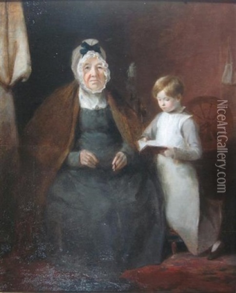 Mrs Elizabeth Constable In Her 79th Year Of Her Age Oil Painting - Andrew Geddes