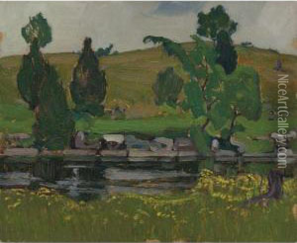 Gull River Oil Painting - James Edward Hervey MacDonald
