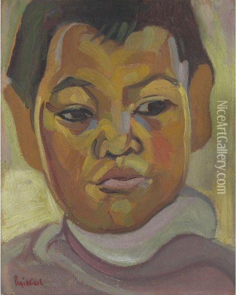 Portrait Of An Indian Boy Oil Painting - Pegi Nicol Macleod