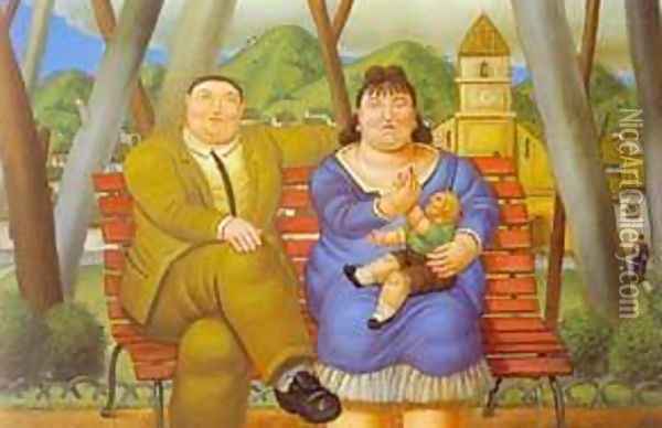 In the Park 1996 Oil Painting - Fernando Botero