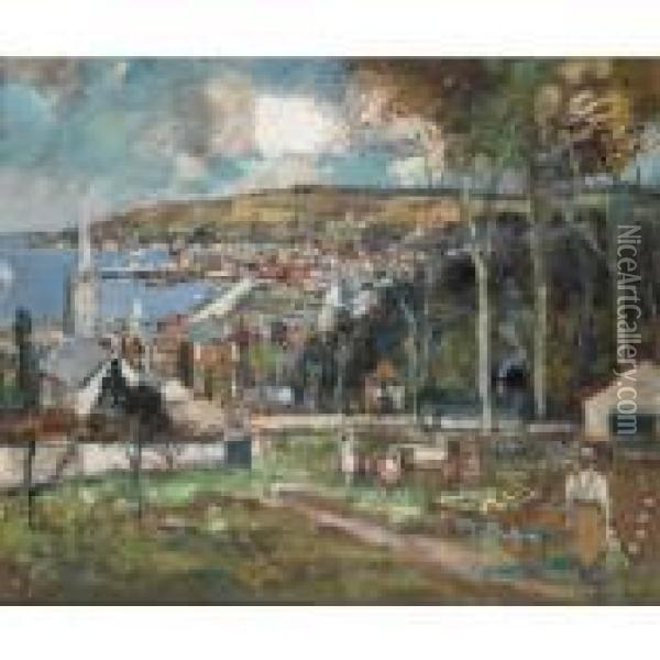 View Of Rothesay Oil Painting - James Kay
