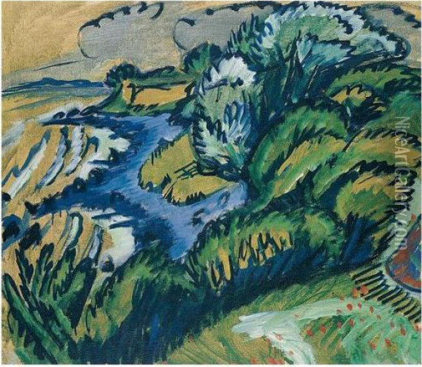 Fehmarnkuste (fehmarn Coast) Oil Painting - Ernst Ludwig Kirchner