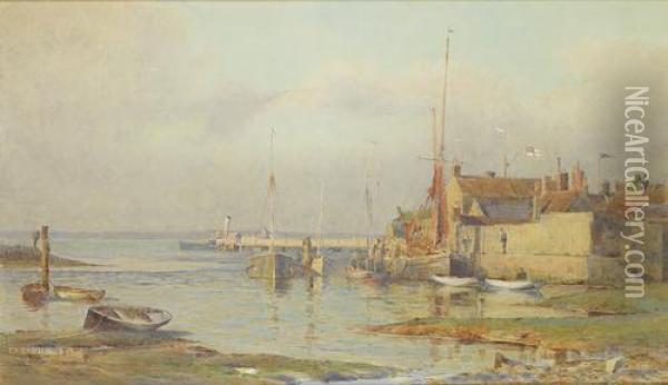 Evening, Yarmouth, I.w. Oil Painting - Alma Claude Burlton Cull
