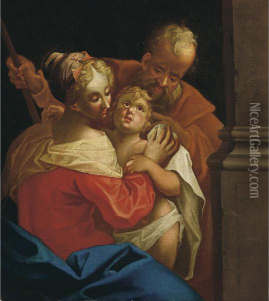 Sacra Famiglia Oil Painting - Hans Von Aachen