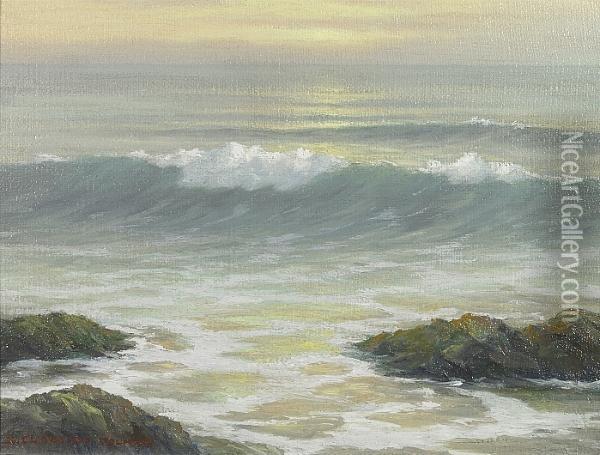 Evening, Laguna Beach Oil Painting - Roi Clarkson Colman