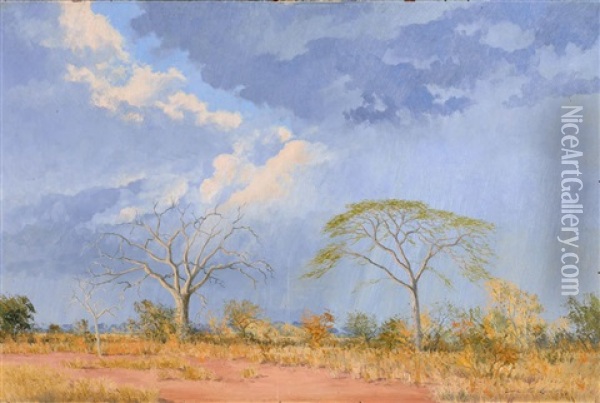Bushveld Scene Oil Painting - Martin (Martinus I) Mytens