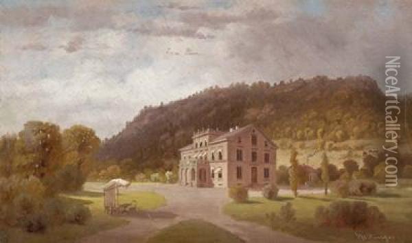 Villa Bertha Insalzburg Oil Painting - Paul Heitinger