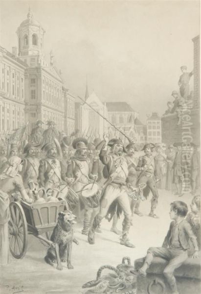 Defile De Revolutionnaires Francais Oil Painting Reproduction By defile-de-revolutionnaires-francais-oil-painting-reproduction-by