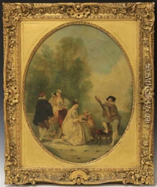 George Henry Andrews, Oil On Canvas With Plaque Oil Painting - George Henry Andrews