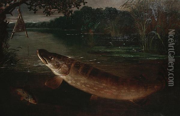 The Pike Lure Oil Painting - Henry Leonidas Rolfe