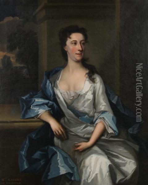 Portrait Of Mrs. Knight Of Gosfield Oil Painting - Joseph Blackburn