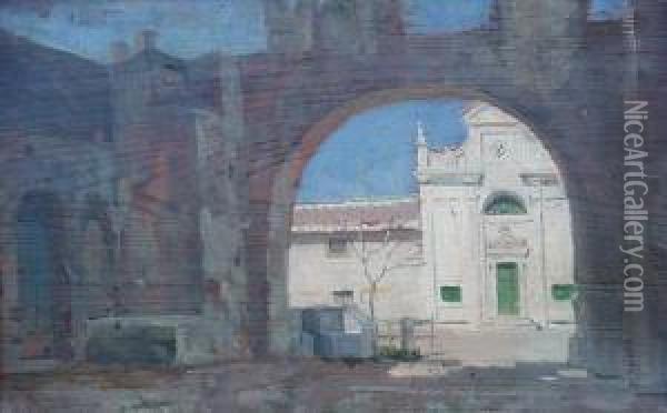 Pueblo Italiano Oil Painting - Bartolomeo Giuliano
