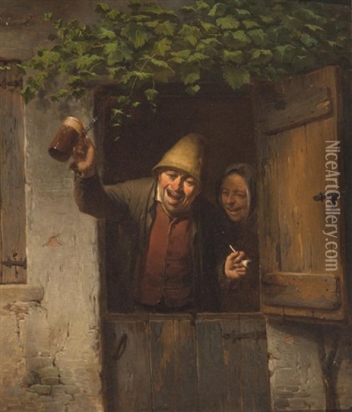 Buveur Joyeux Oil Painting - Charles (Karel Ferdinand) Venneman