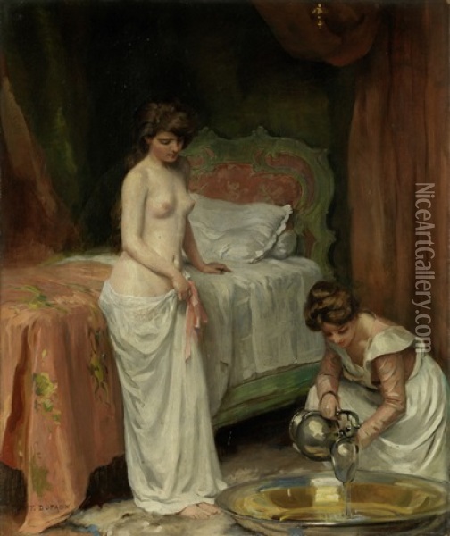 La Toilette Du Matin Oil Painting - Frederic Dufaux
