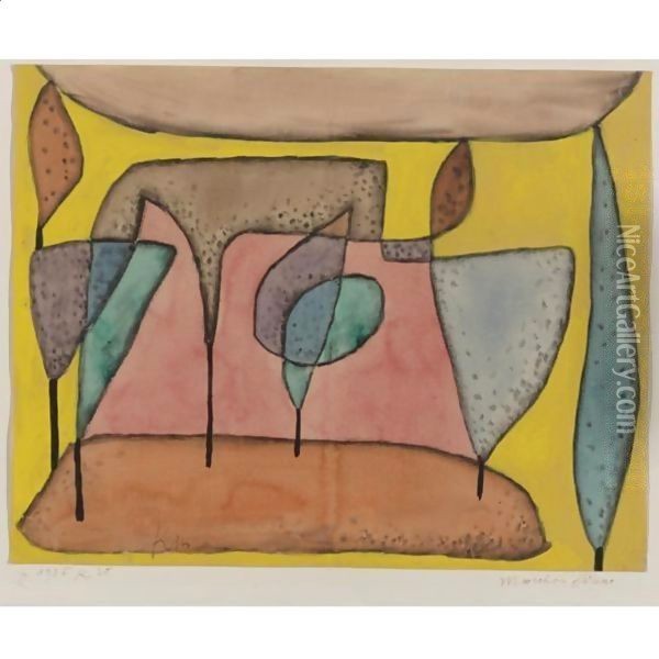 Marchen Baume (Fairy-Tale Trees) Oil Painting - Paul Klee