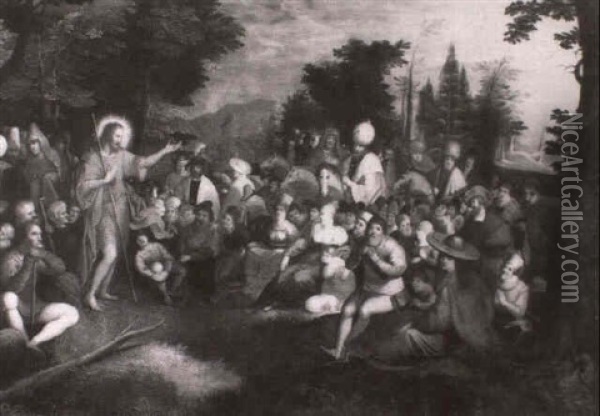 La Predication De Saint Jean-baptiste Oil Painting - Louis de Caullery