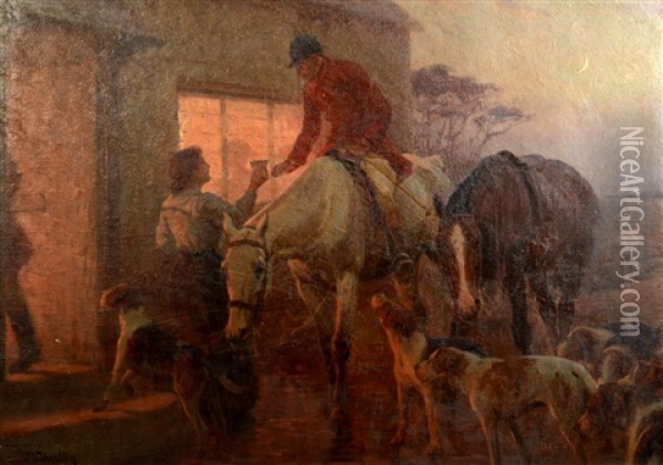 The End Of The Hunt Oil Painting - John Charlton