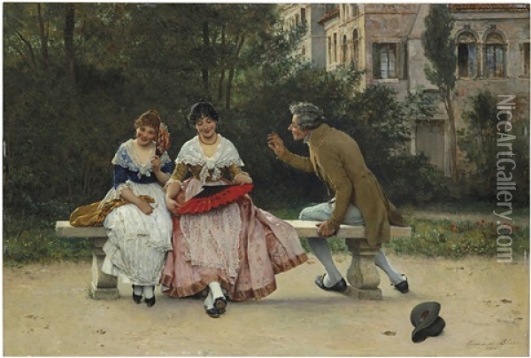 In The Park Oil Painting - Eugen von Blaas