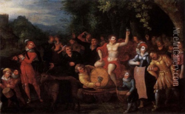 The Triumph Of Bacchus Oil Painting - Louis de Caullery