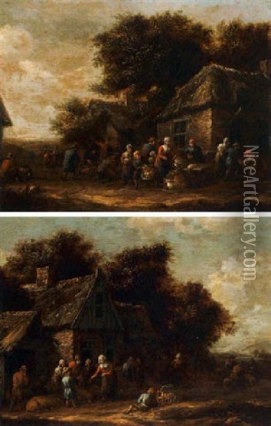 The Poultry Market Oil Painting - Barend Gael