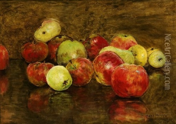 Apfel Oil Painting - Hans Herrmann