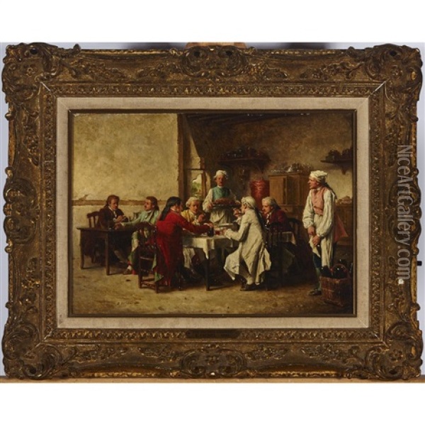 The Second Course Oil Painting - Benjamin Eugene Fichel