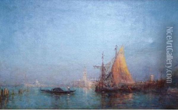 Vue De Venise. Oil Painting - Felix Ziem