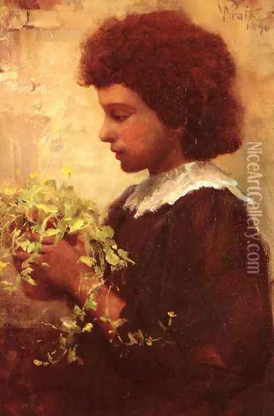 The Little Gardener Oil Painting - William Pratt