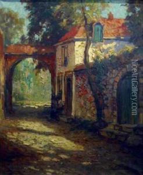 Vieille Maison En Limbourg (hollande) Oil Painting - Kees Terlouw