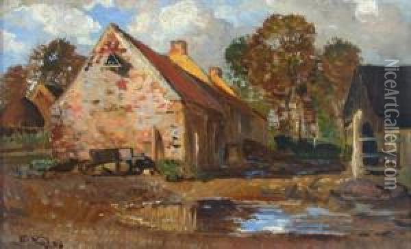 The Mill At Preston, East Linton Oil Painting - Robert Noble