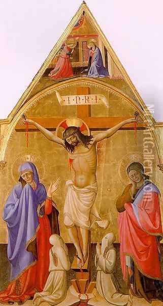 Crucifixion with the Madonna and St. John Oil Painting - Antonio Fiorentino