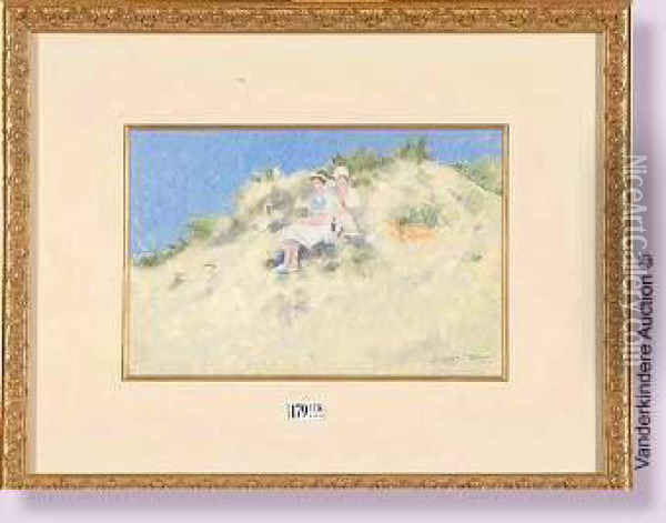 Dans Les Dunes Oil Painting - Albert Claes-Thobois