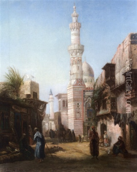 Mosquee Du Sultan Hassan, Le Caire Oil Painting - Otto Pilny