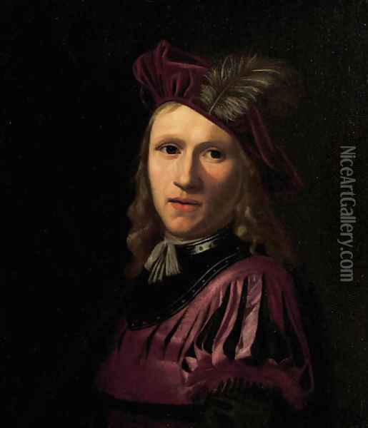 Portrait of a young man Oil Painting - Abraham Van Calraet
