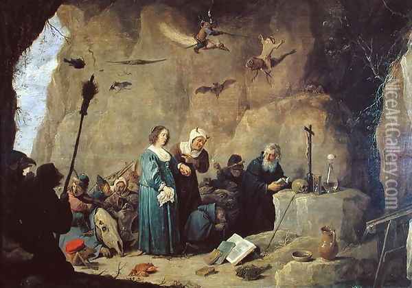 The Temptation of St. Anthony, 1820 Oil Painting - David The Younger Teniers