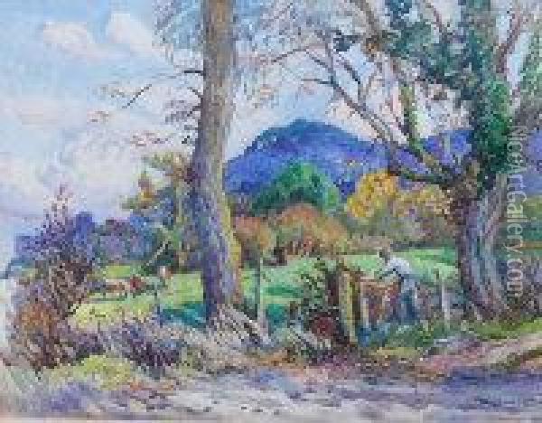Chanctonbury In October Oil Painting - Isabel Wrightson
