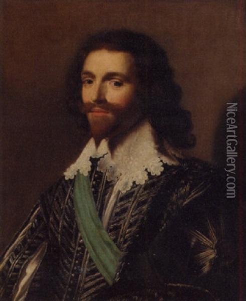 Portrait Of George Villiers, First Duke Of Buckingham Oil Painting - Daniel Mytens the Elder