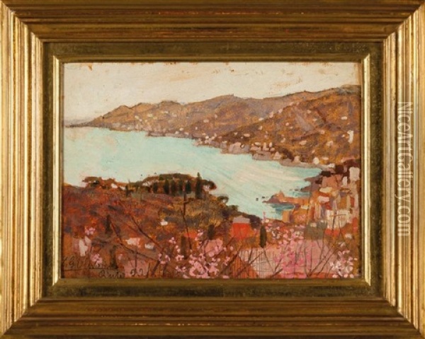 Ruta Di Camogli Oil Painting - Eugenio Olivari
