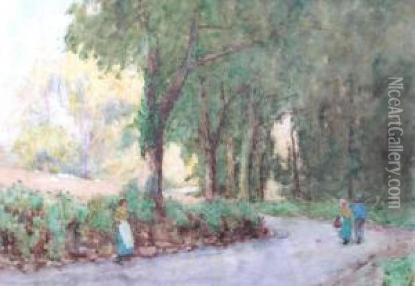 Evening Glow - Gloddarth Road, Nr Llandudno Oil Painting - Willie Stephenson