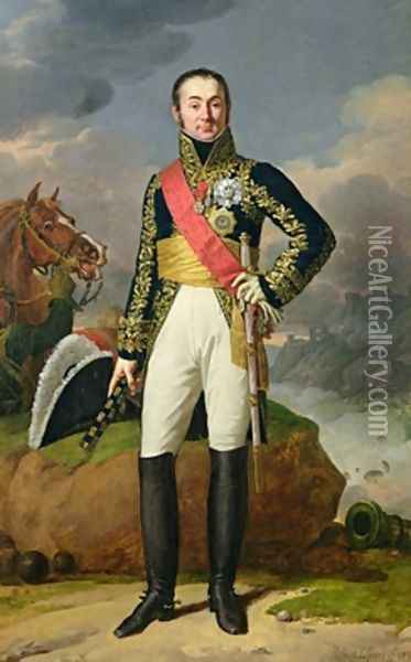 Nicolas-Charles Oudinot 1767-1847 Duke of Reggio Oil Painting - Robert-Jacques-Francois-Faust Lefevre
