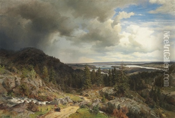 Breaking Clouds Oil Painting - Morten Mueller