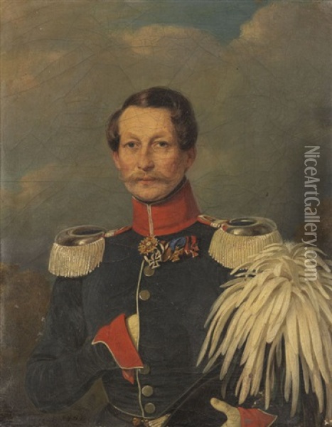 Adalbert Prinz Von Preusen Oil Painting - Konstantin Johannes Franz Cretius