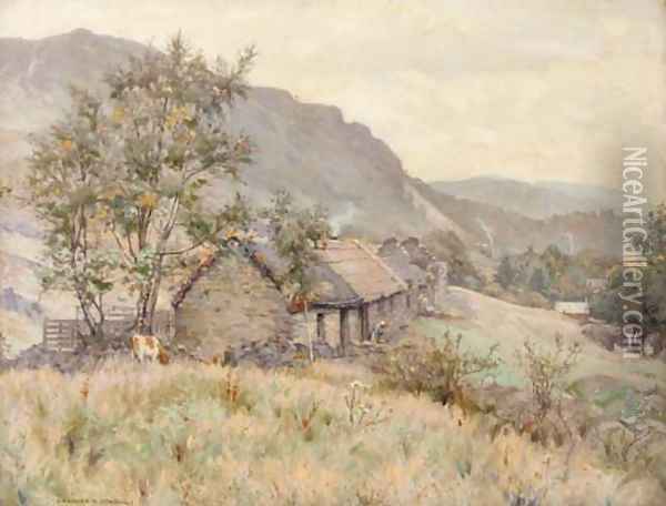 The Campsie Hills, Scotland Oil Painting - Charles R. Dowell
