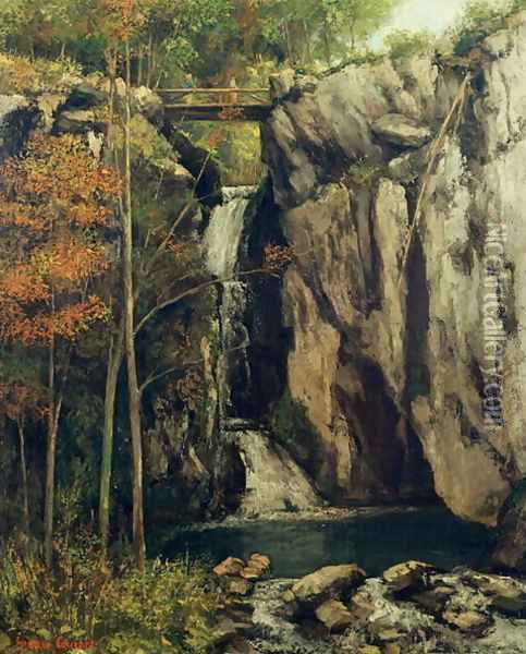The Chasm at Conches, 1864 Oil Painting - Gustave Courbet