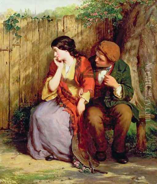 Moment of Suspense, 1861 Oil Painting - George Smith